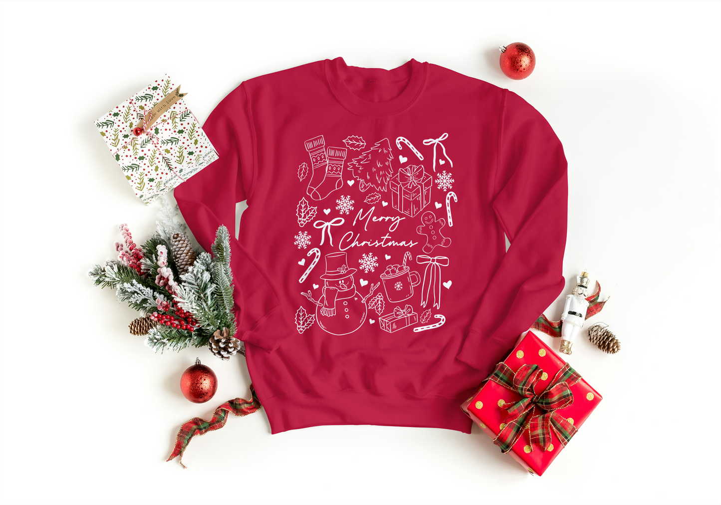 Merry Christmas Collage Sweatshirt