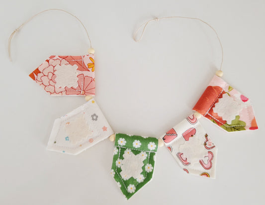 Garden Party Personalized Tiny Bunting