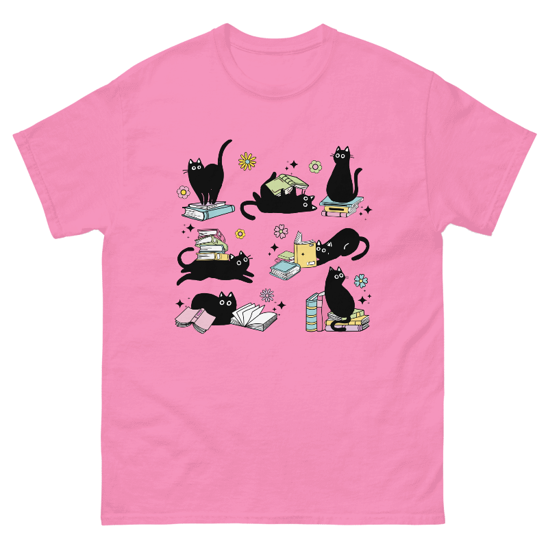 Cats & Books Short Sleeve Unisex T-Shirt