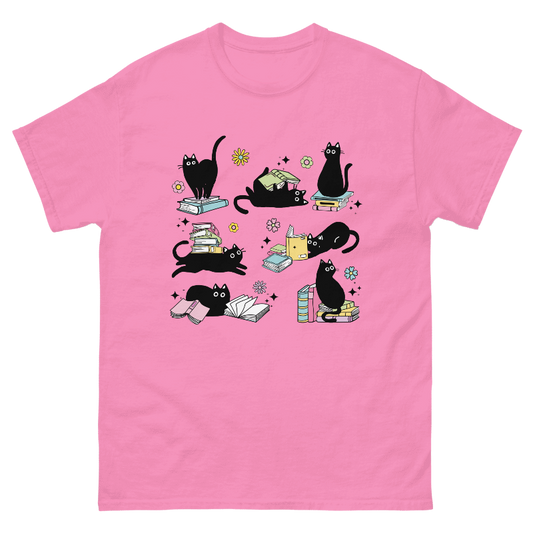 Cats & Books Short Sleeve Unisex T-Shirt