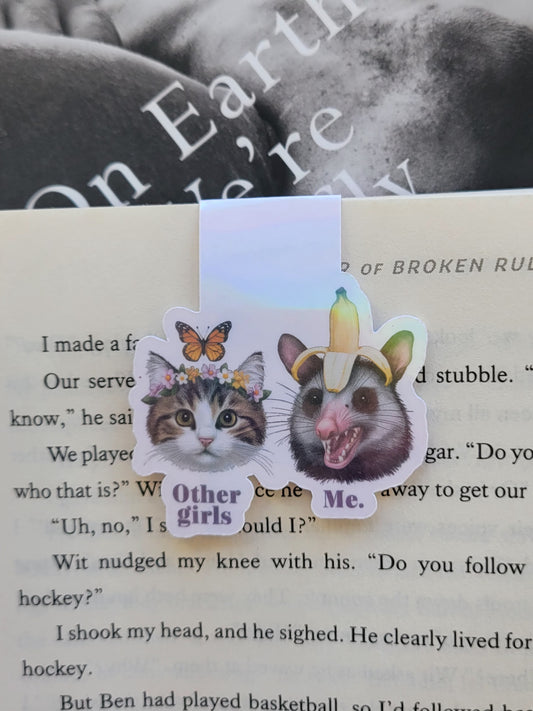 Other Girls, Me Cat & Opossum Magnetic Bookmark