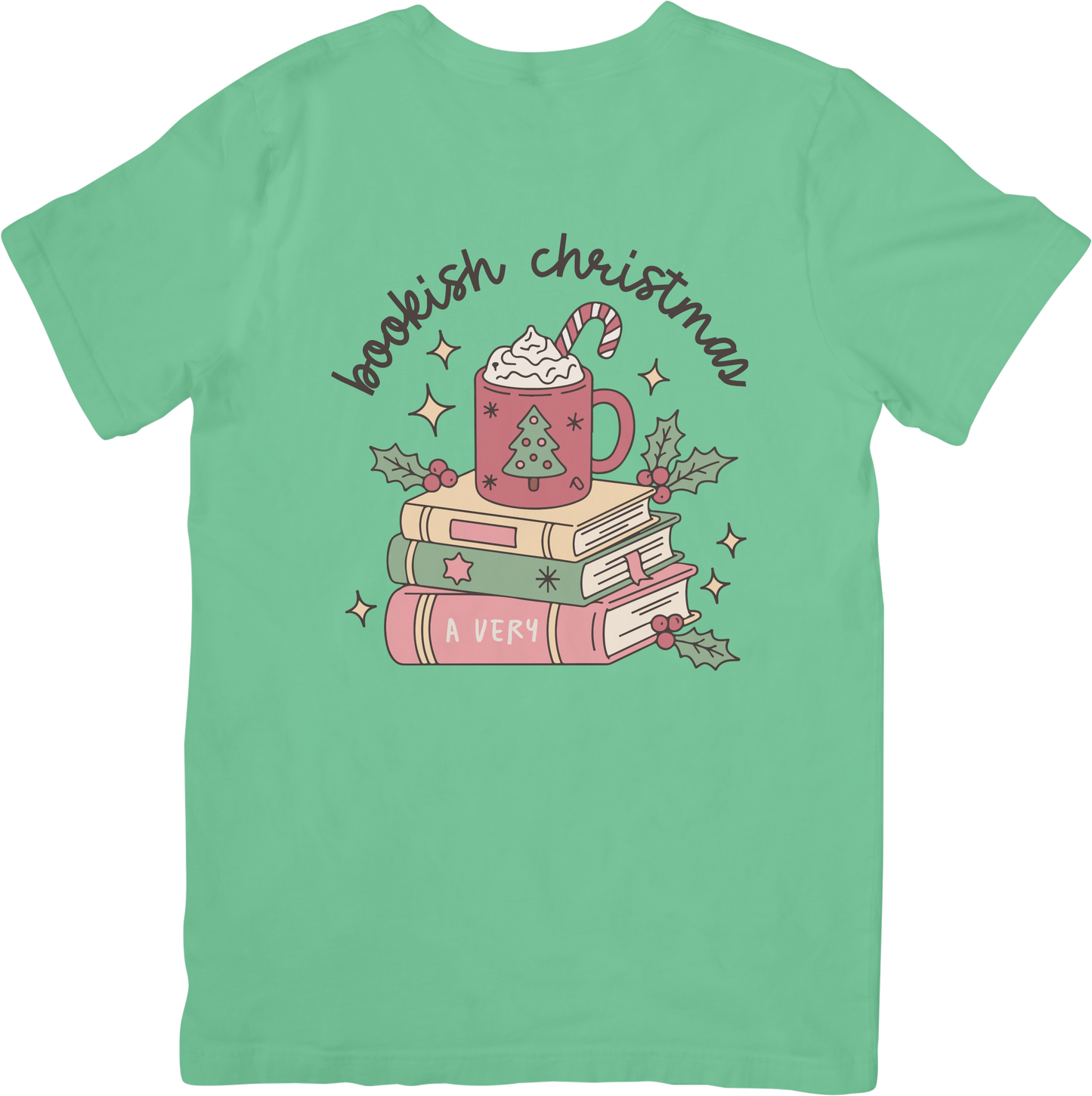 A Very Bookish Christmas Sweatshirt or T-Shirt