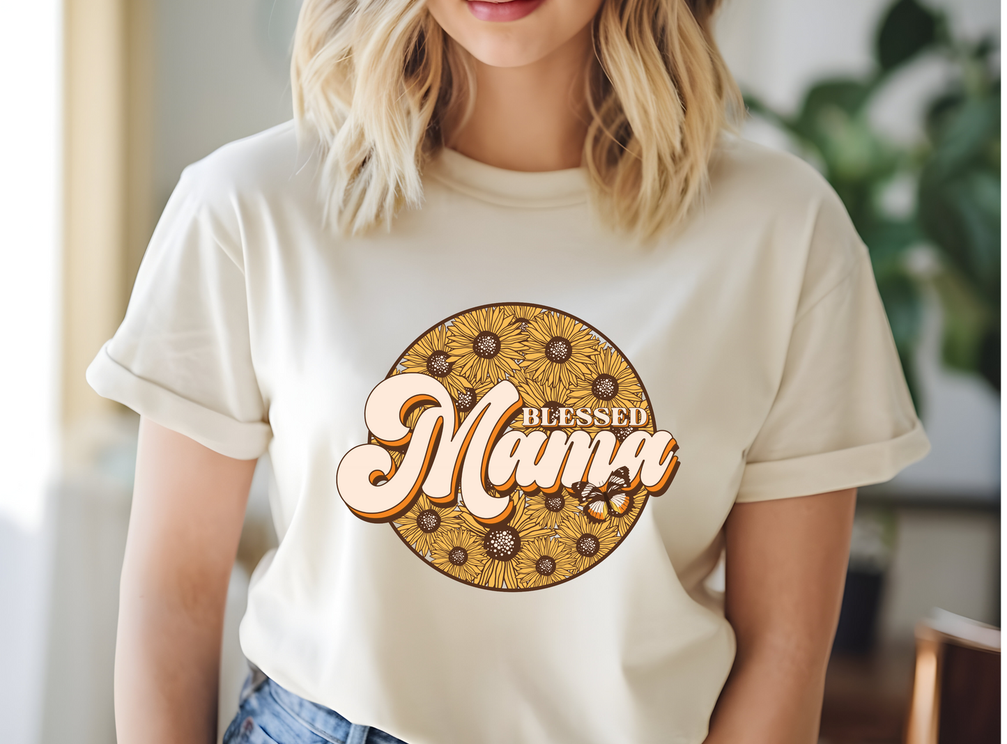 Blessed Mama Sunflowers T-Shirt or Crewneck