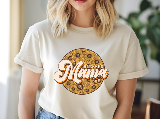 Blessed Mama Sunflowers T-Shirt or Crewneck