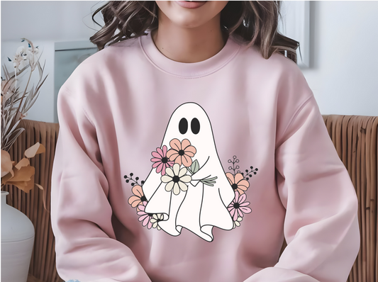 Ghost with Flowers t-Shirt or Crewneck