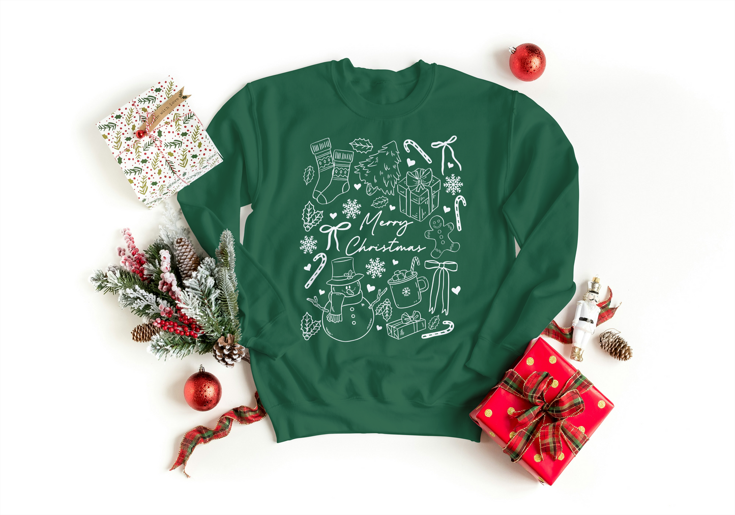 Merry Christmas Collage Sweatshirt