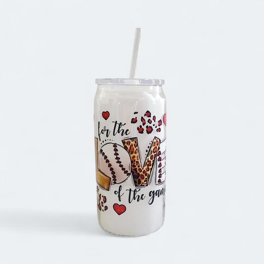 For The Love of The Game Baseball 16 Oz Acrylic Cup