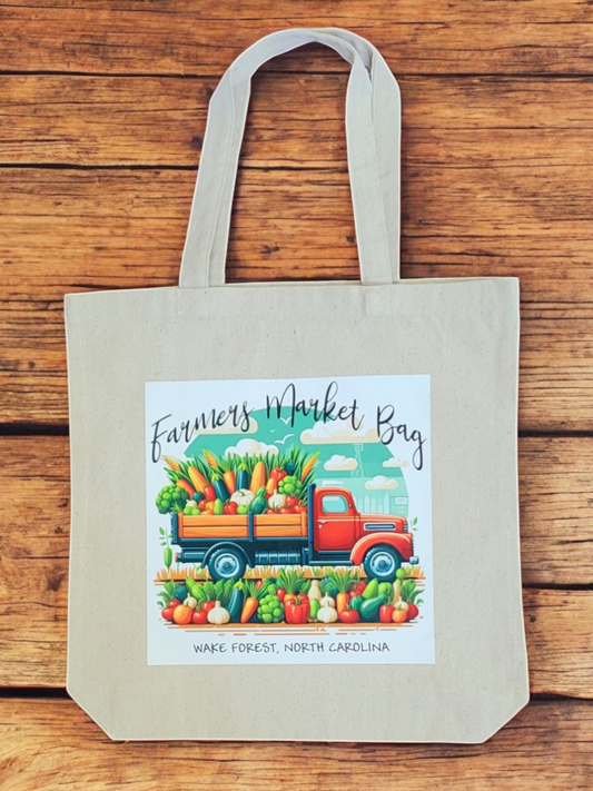 Farmer's Market Truck & Veggies Tote Bag