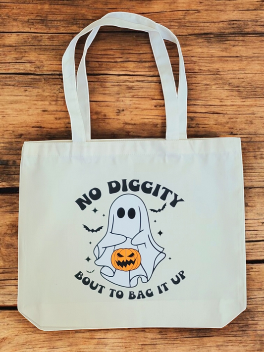 No Diggity Halloween Ghost Tote Bag