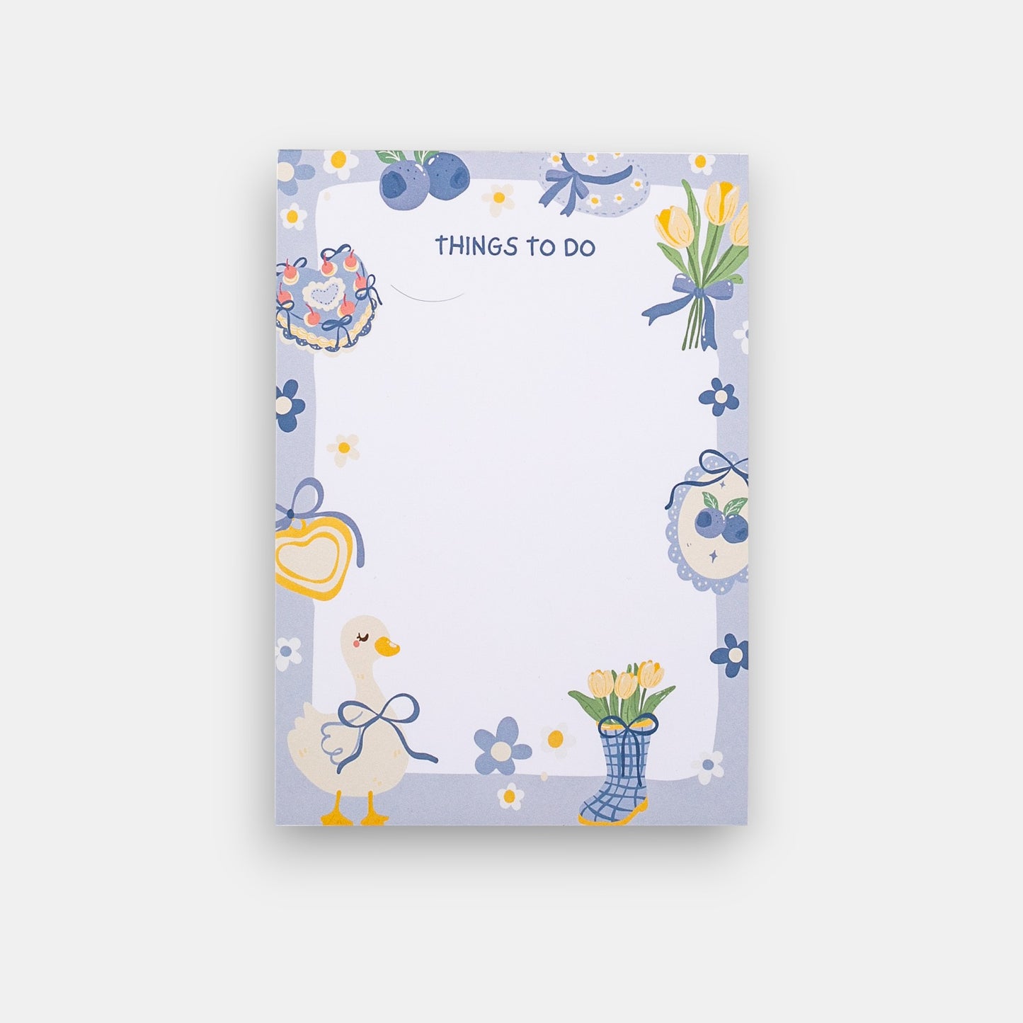Notepad with decorative border and 'Things to Do' text on a light purple background