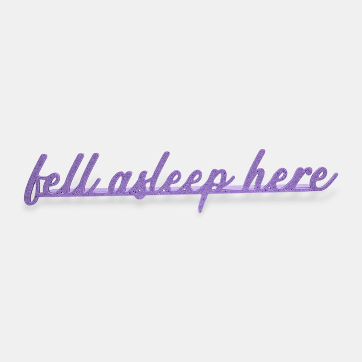 The Salty Cat Co purple Fell Asleep Here script-style decorative bookmark for book lovers